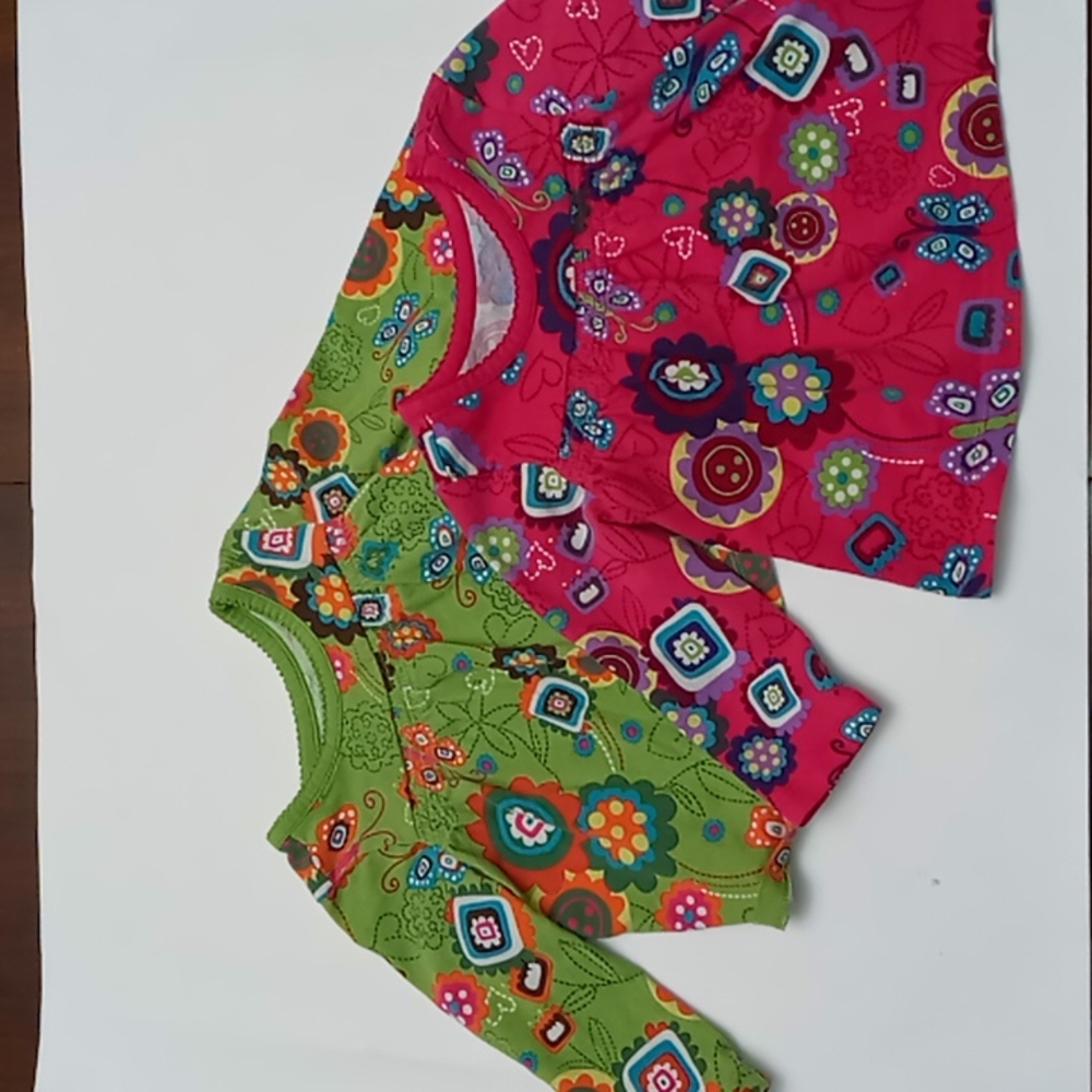 Set of 2 Childrens Place Flowered Tops